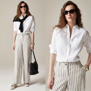 NWT J CREW Garçon classic shirt in Baird McNutt Irish linen in white